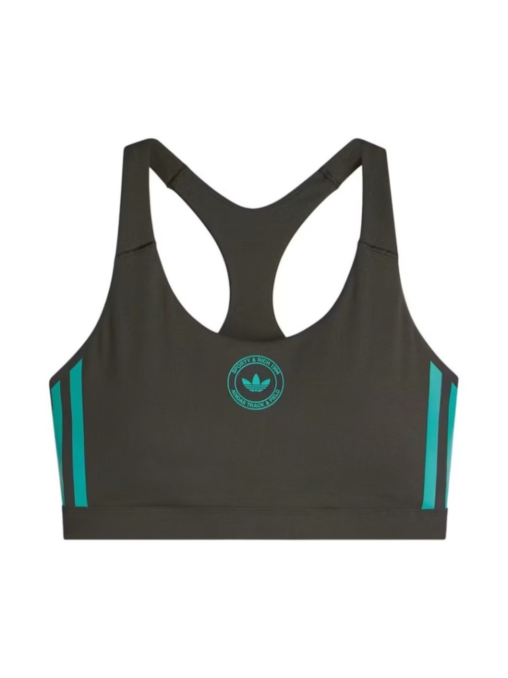 Adidas Originals XS CD Cup Sporty & Rich Racerback Logo Crop Sports Bra KA0710